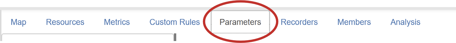 CLick the 'parameters' tab