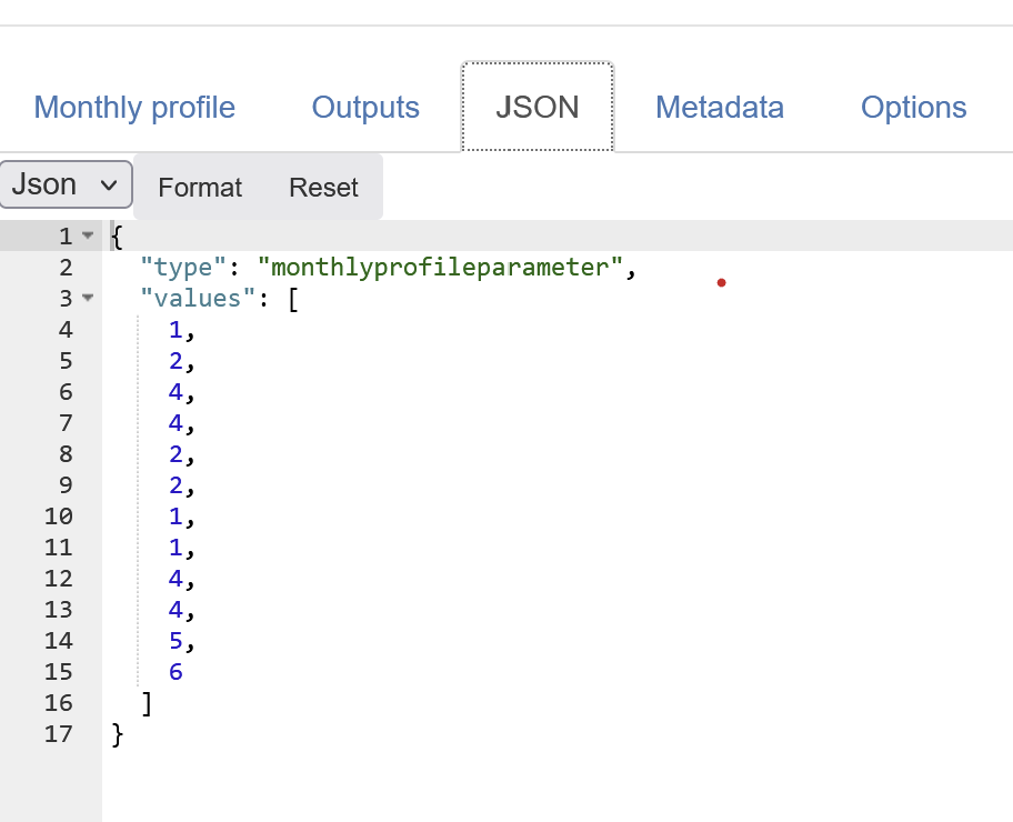 Data is automatically updated in the JSON section