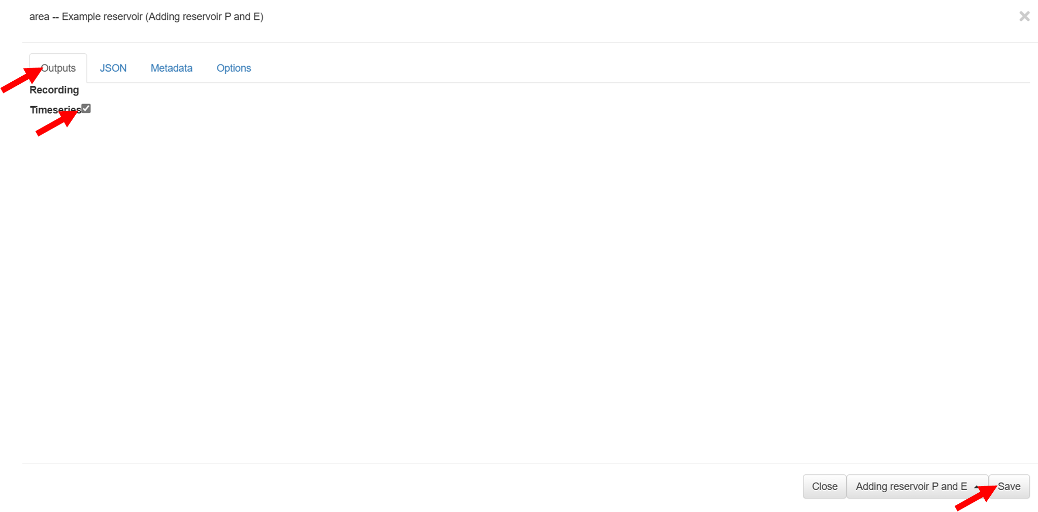 Select to record the parameter and save