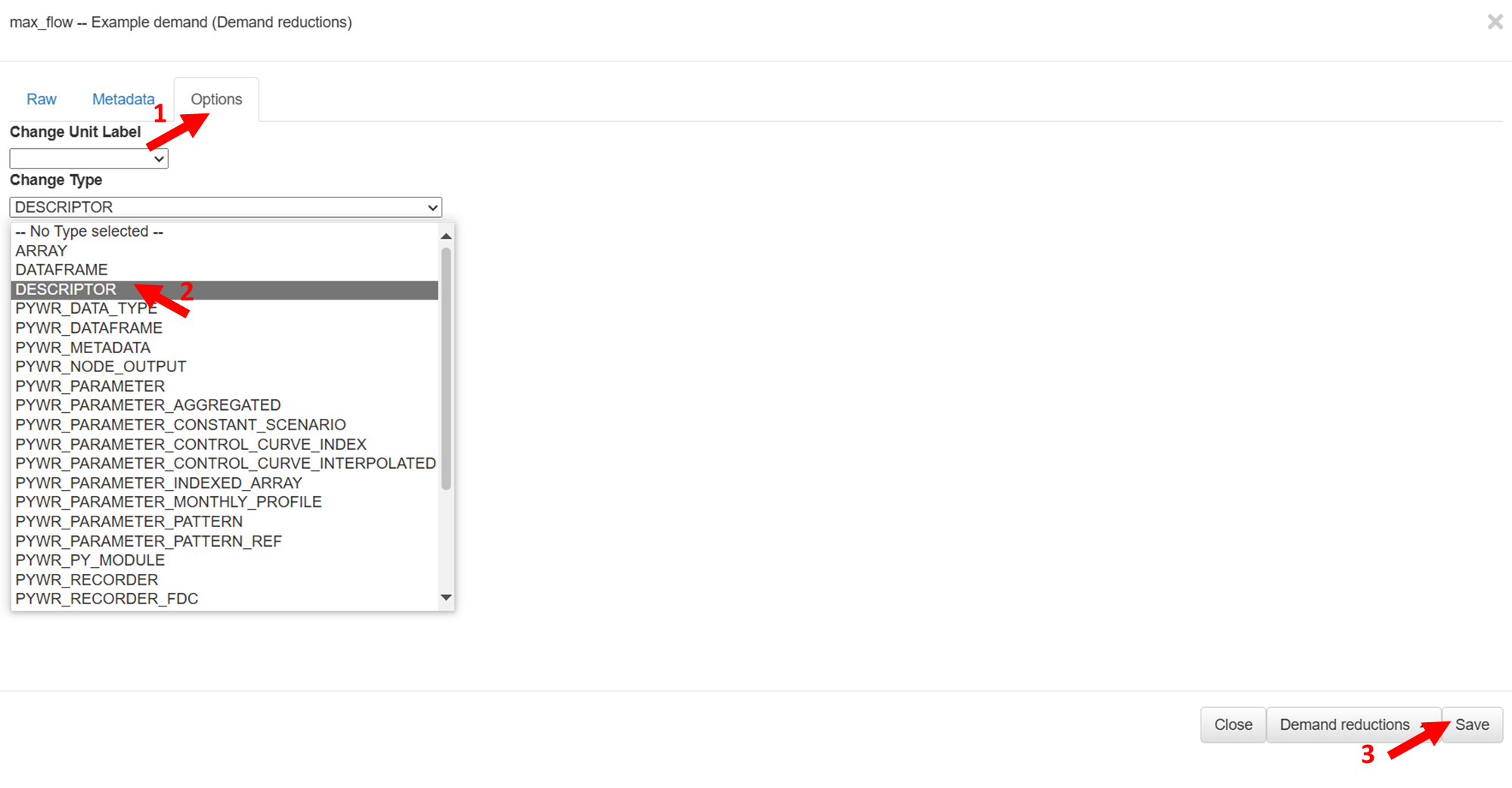 Select DESCRIPTOR