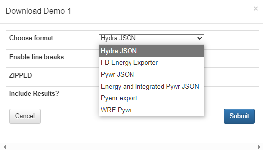 Choose the Hydra JSON format