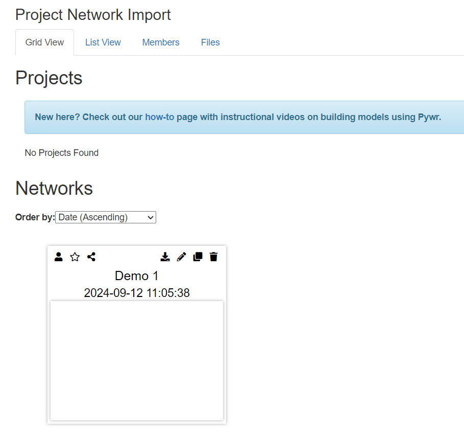 Network has been imported