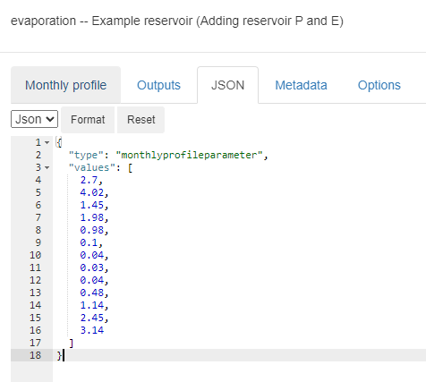 The 'evaporation' parameter