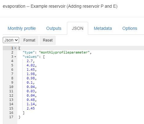 The 'evaporation' parameter after correction
